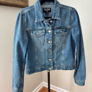 Vintage 90s Polo Jeans Co Ralph Lauren Saturday Denim Jean Jacket Size Large